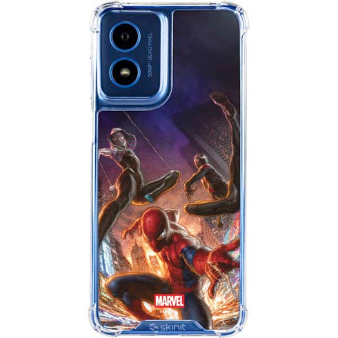 Marvel Spiderman Group Wall Moto G 5G (2024) Clear Case